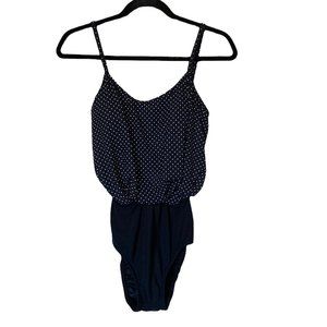 Longitude Black & White Polk A Dot One Piece Swimsuit 8
